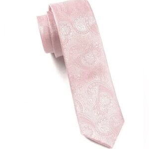 NWT Twill Paisley Blush Pink Tie